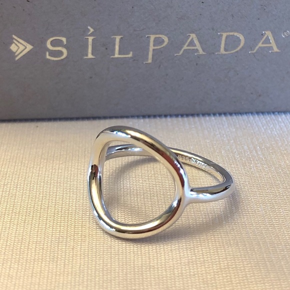 Silpada “Karma” Circle Sterling Silver Ring SZ 9 - Picture 7 of 8